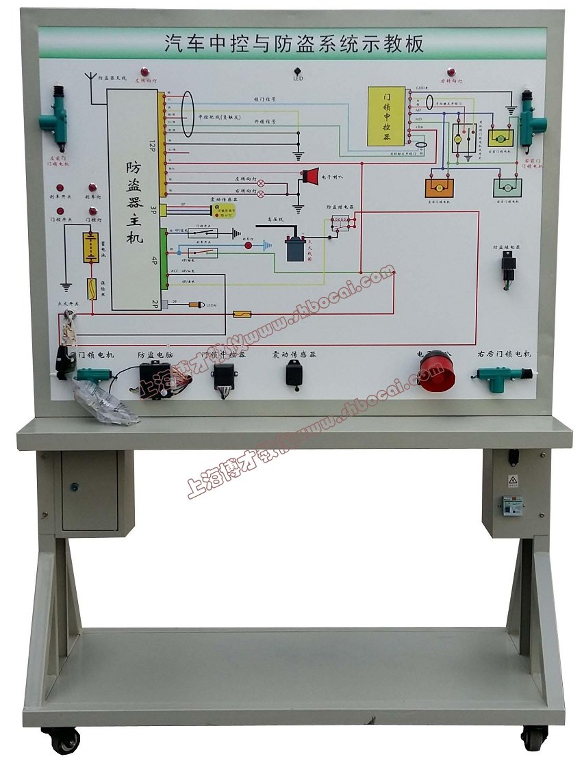 汽车中控与防盗系统示教板
